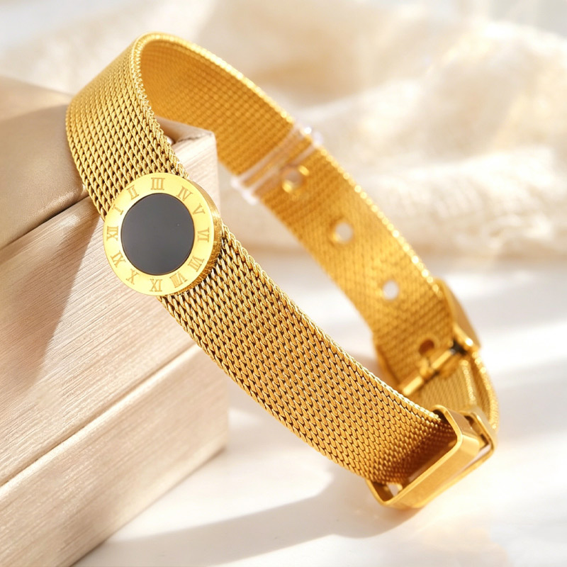 2pcs Daily Embellishment Bracelet Combination, Stainless Steel